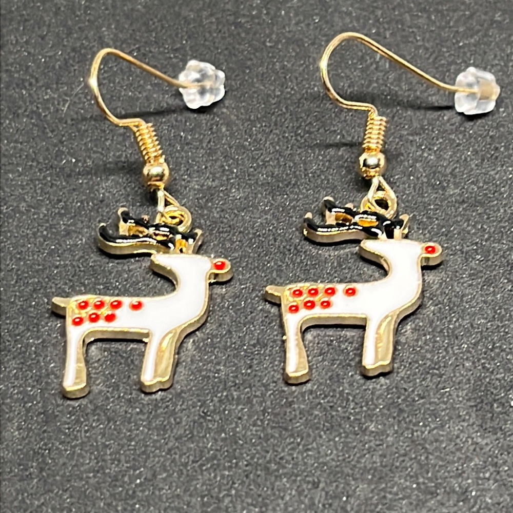 Earrings Christmas‎ reindeer Rudolph